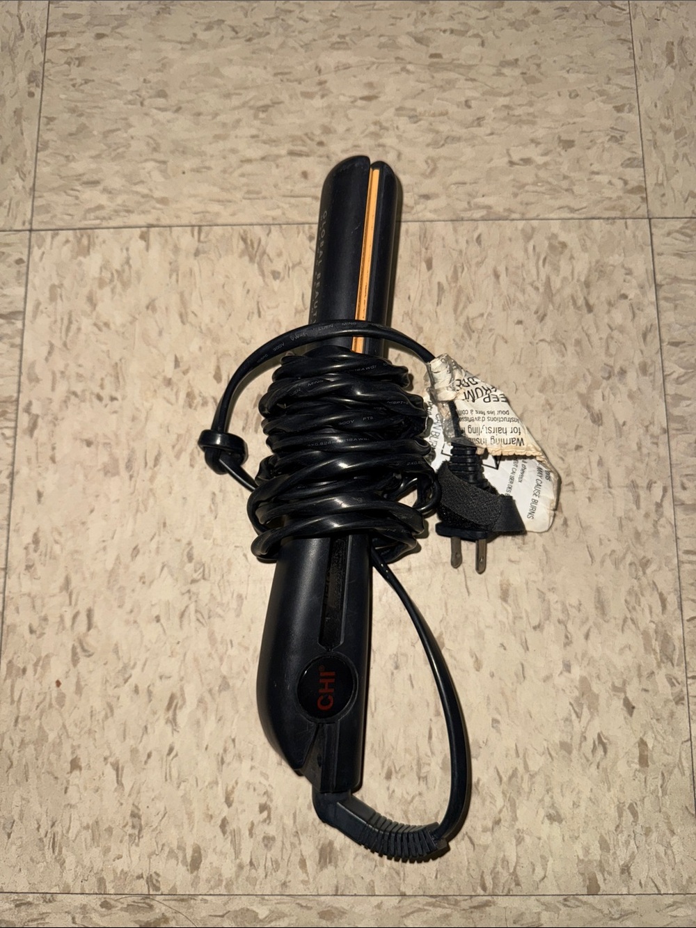 CHI Black and Gold Hair Curling Iron - CHI